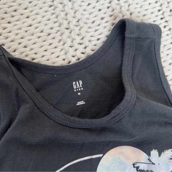 Gap Girl's Graphic Casual Gray and Metalic Tank Top Size Medium - Picture 5 of 5
